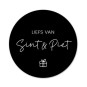 sticker liefs van sint piet zwart wit