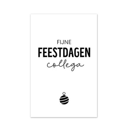 minikaartje feestdagen collega