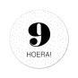 sticker 9 hoera
