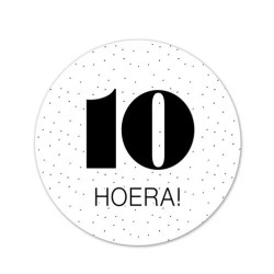 sticker 10 hoera