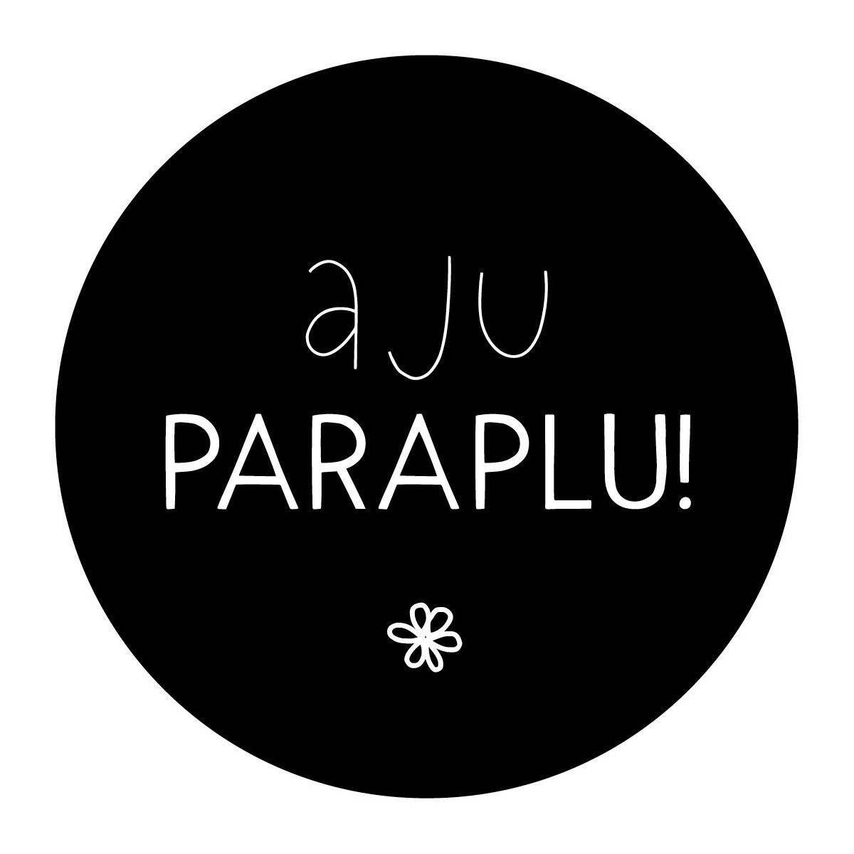 sticker aju paraplu bloemetje