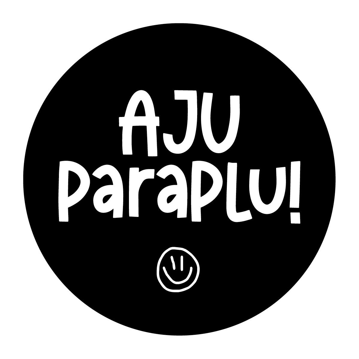 sticker aju paraplu smiley