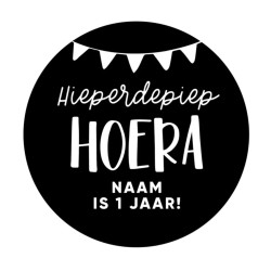 stickervel gepersonaliseerde vlaggetjes hieperdepiep