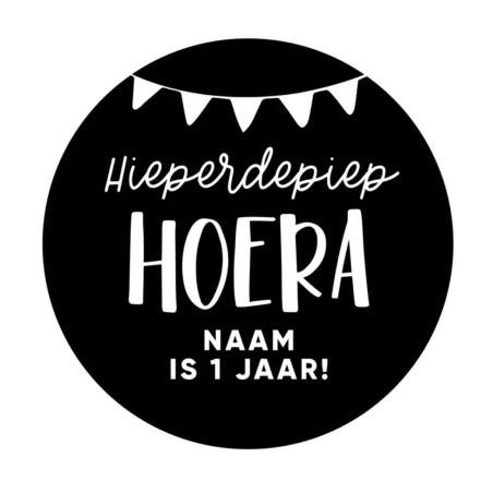 stickervel gepersonaliseerde vlaggetjes hieperdepiep