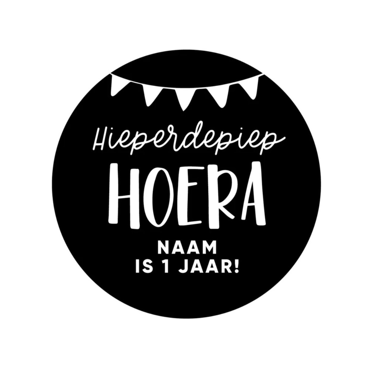 stickervel gepersonaliseerde vlaggetjes hieperdepiep