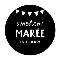 stickervel gepersonaliseerde vlaggetjes woohoo