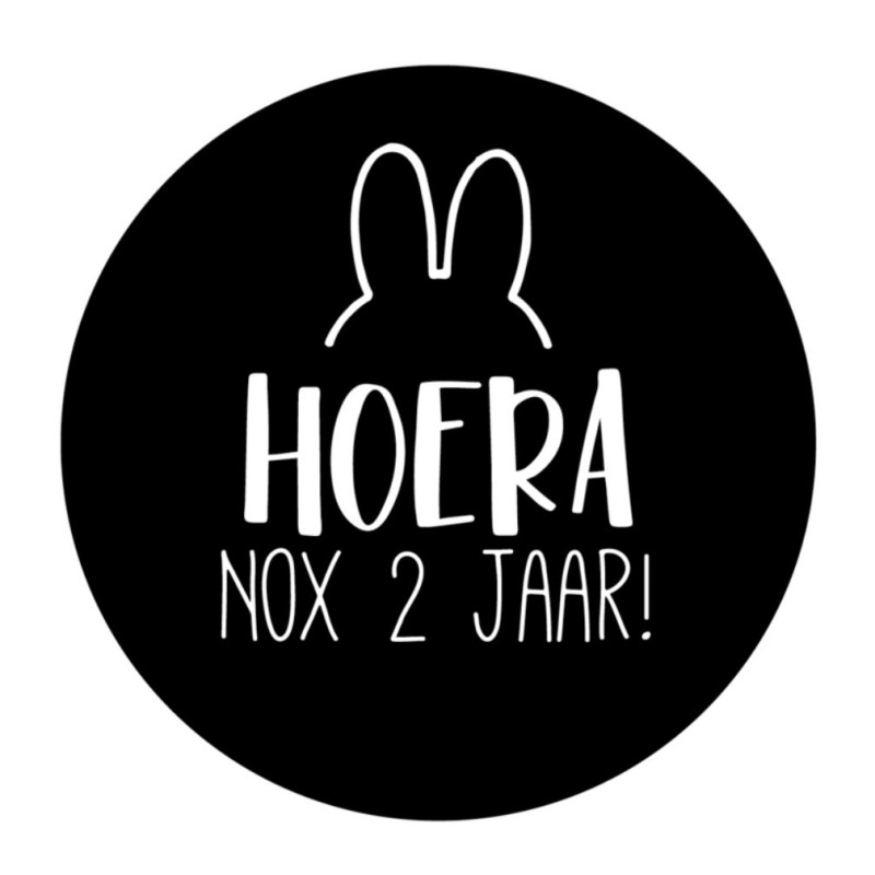 stickervel gepersonaliseerde konijntje