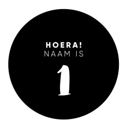 stickervel gepersonaliseerde hoera