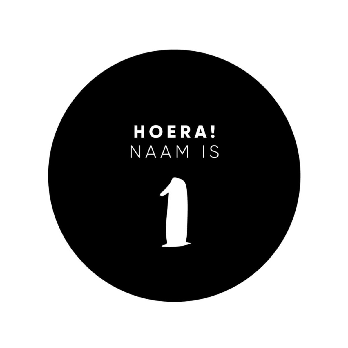 stickervel gepersonaliseerde hoera