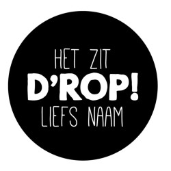gepersonaliseerde stickervel zit drop