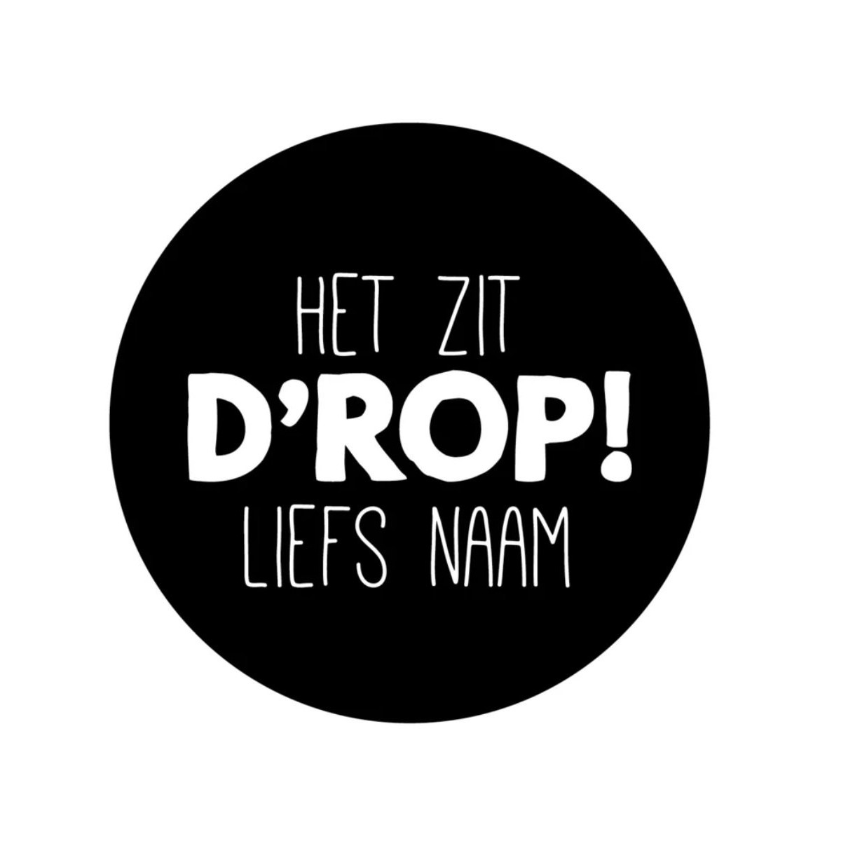 gepersonaliseerde stickervel zit drop