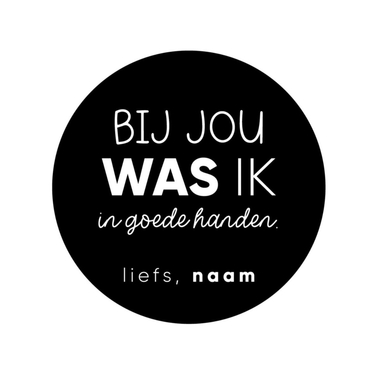 gepersonaliseerde stickervel goede handen
