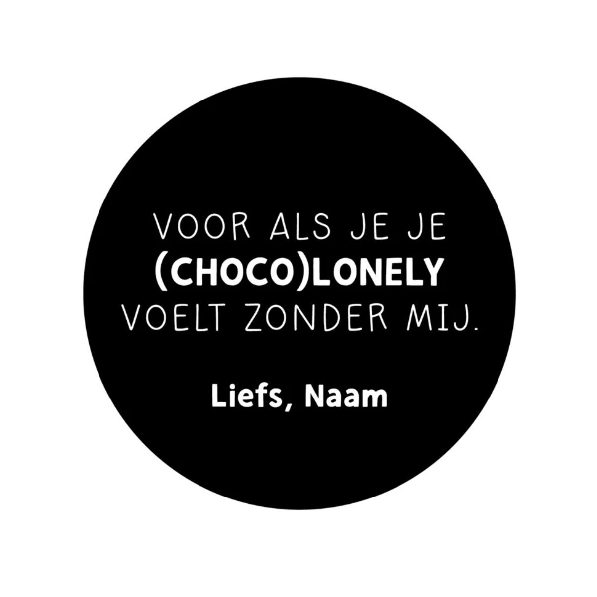 gepersonaliseerde stickervel chocolony