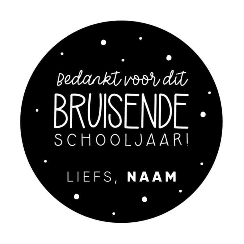gepersonaliseerde stickervel bruisende schoolljaar