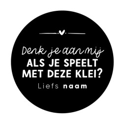 gepersonaliseerde stickervel klei