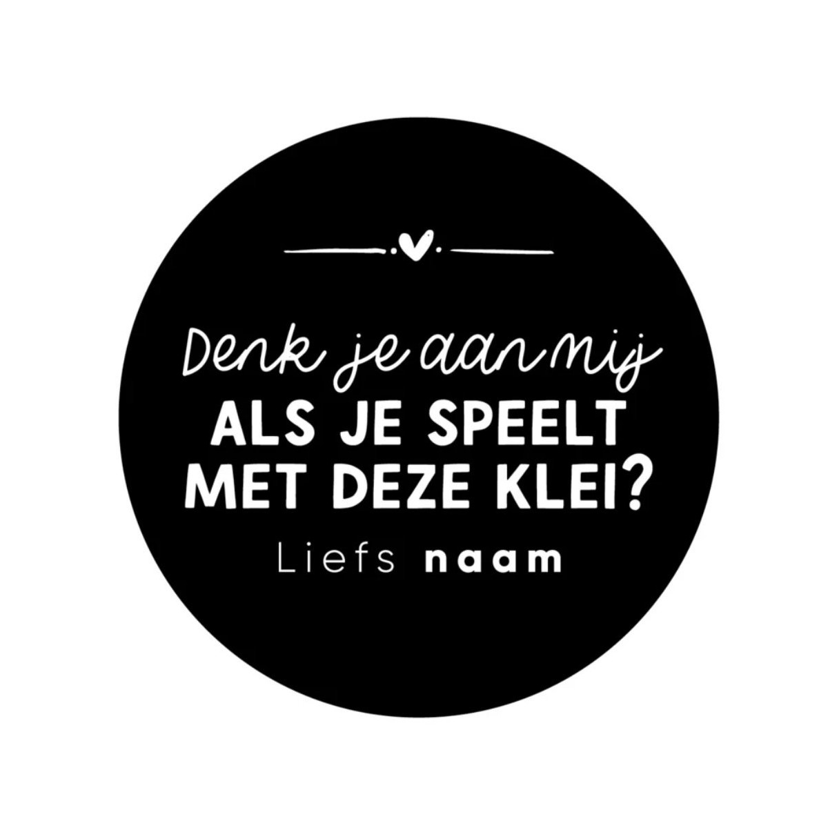 gepersonaliseerde stickervel klei