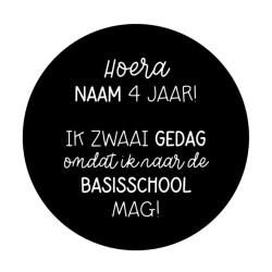 gepersonaliseerde stickervel zwaai gedag leeftijd
