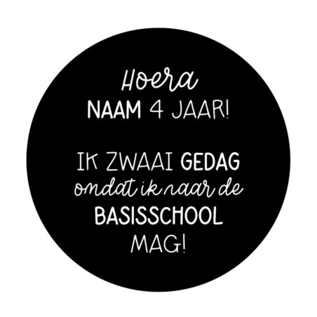 gepersonaliseerde stickervel zwaai gedag leeftijd