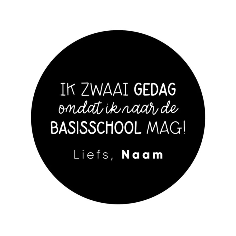 gepersonaliseerde stickervel zwaai gedag