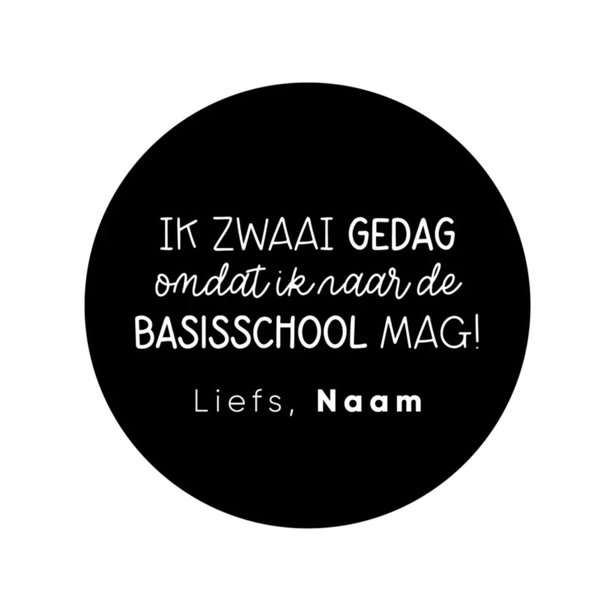 gepersonaliseerde stickervel zwaai gedag