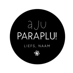 gepersonaliseerde stickervel aju paraplu bloemetje