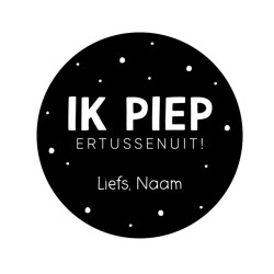 gepersonaliseerde stickervel piep tussenuit