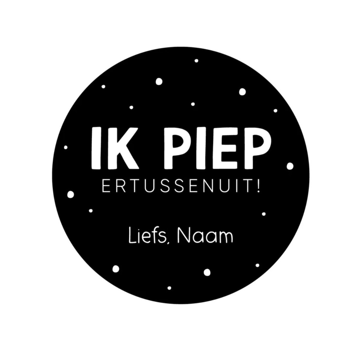 gepersonaliseerde stickervel piep tussenuit