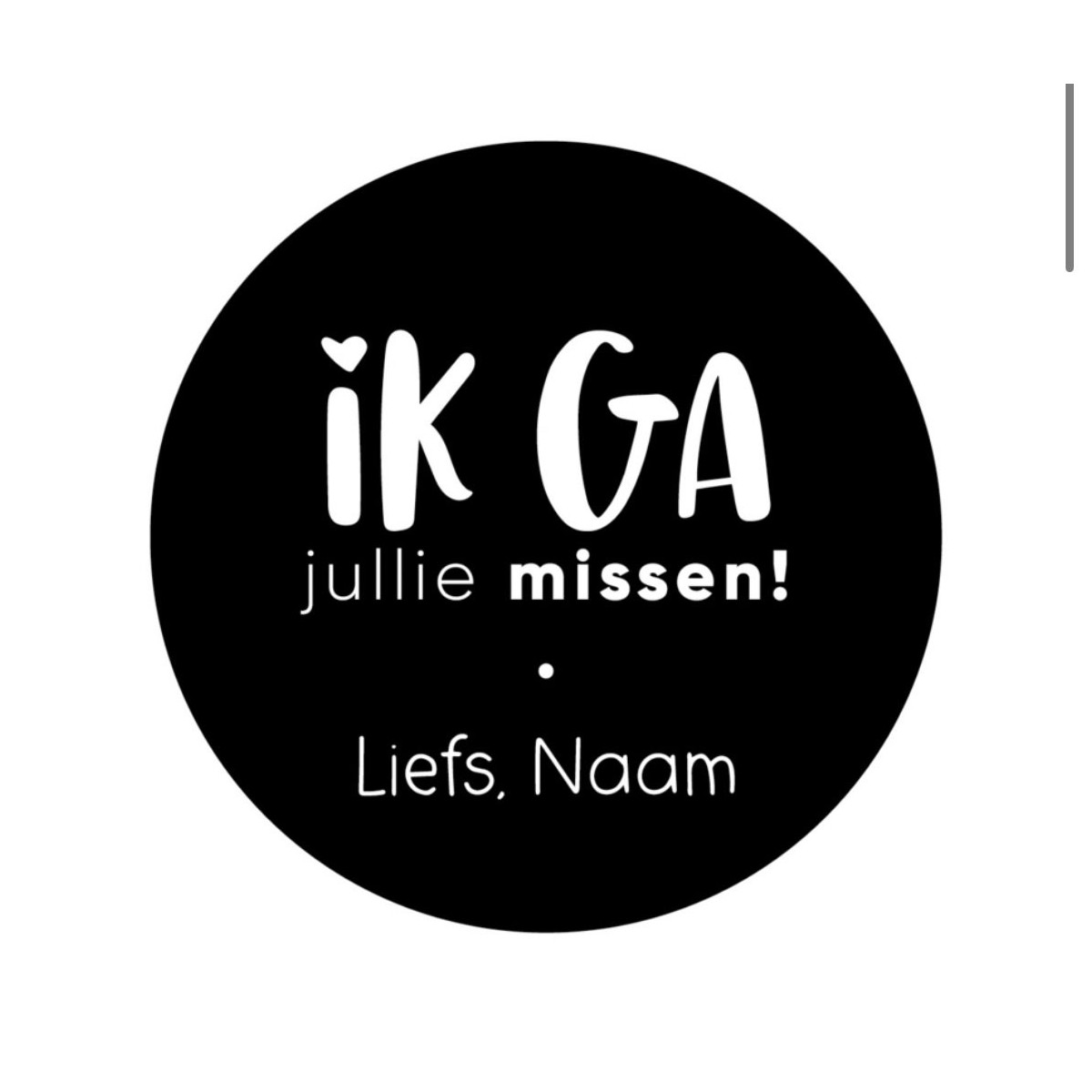 gepersonaliseerde stickervel missen