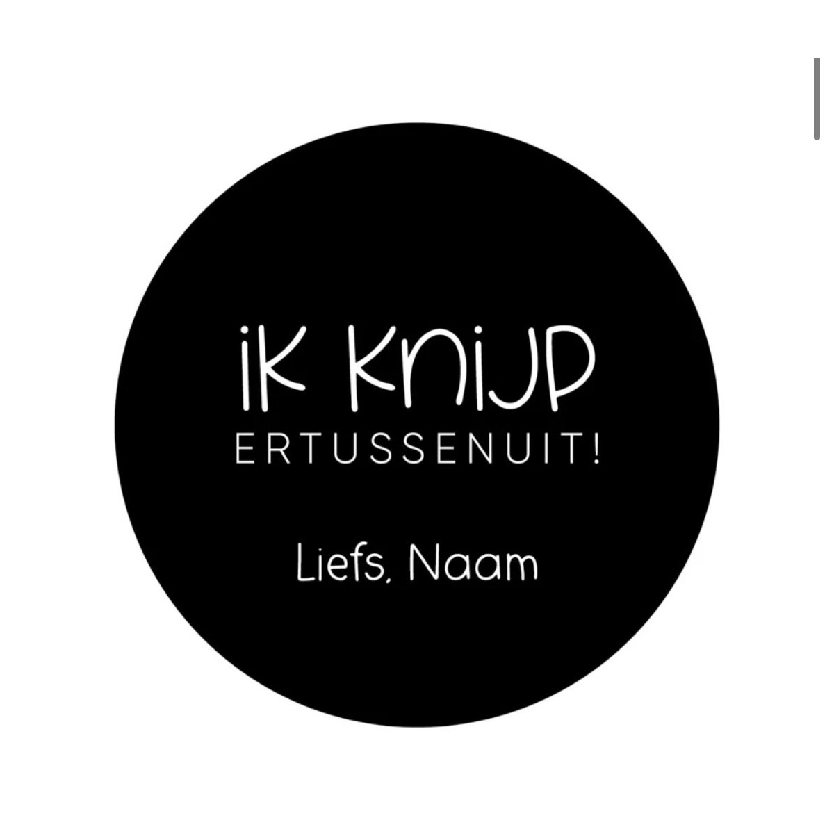 gepersonaliseerde stickervel knijp tussenuit