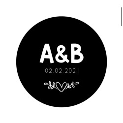 gepersonaliseerde stickervel trouwsticker