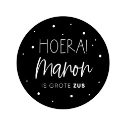 gepersonaliseerde stickervel grote zus