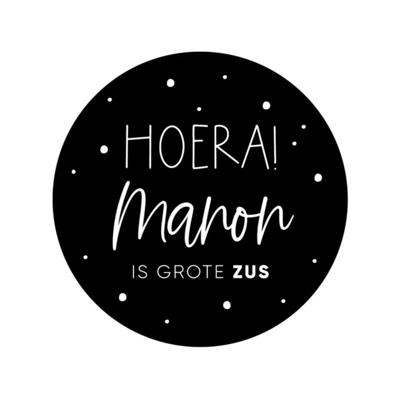 gepersonaliseerde stickervel grote zus