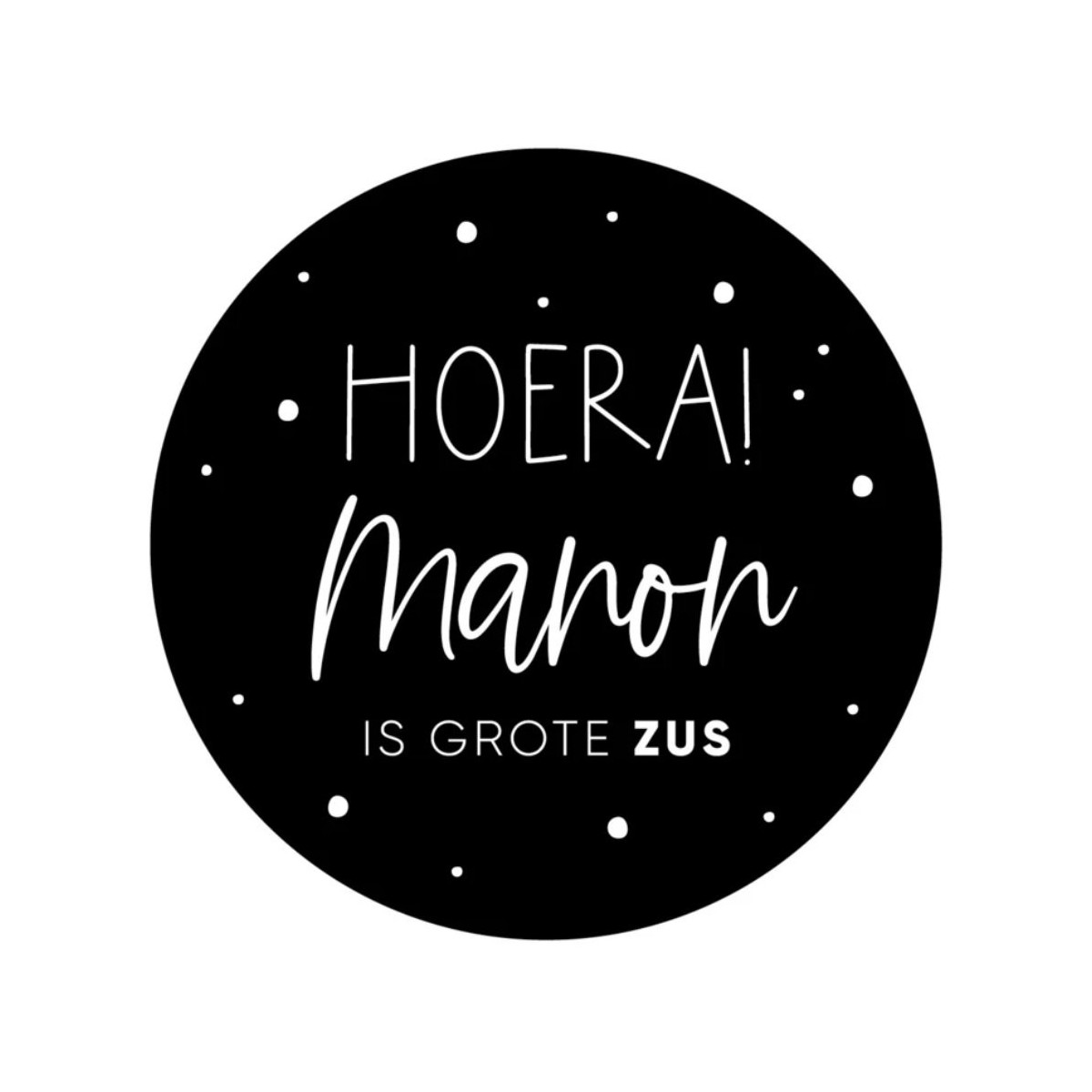 gepersonaliseerde stickervel grote zus