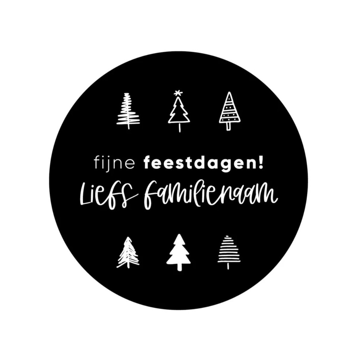 Gepersonaliseerd stickervel 24 stickers  Kerst sluitsticker familie