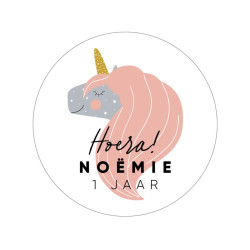 gepersonaliseerde stickervel unicorn