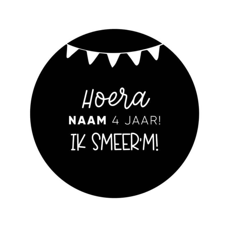 gepersonaliseerde stickervel smeer