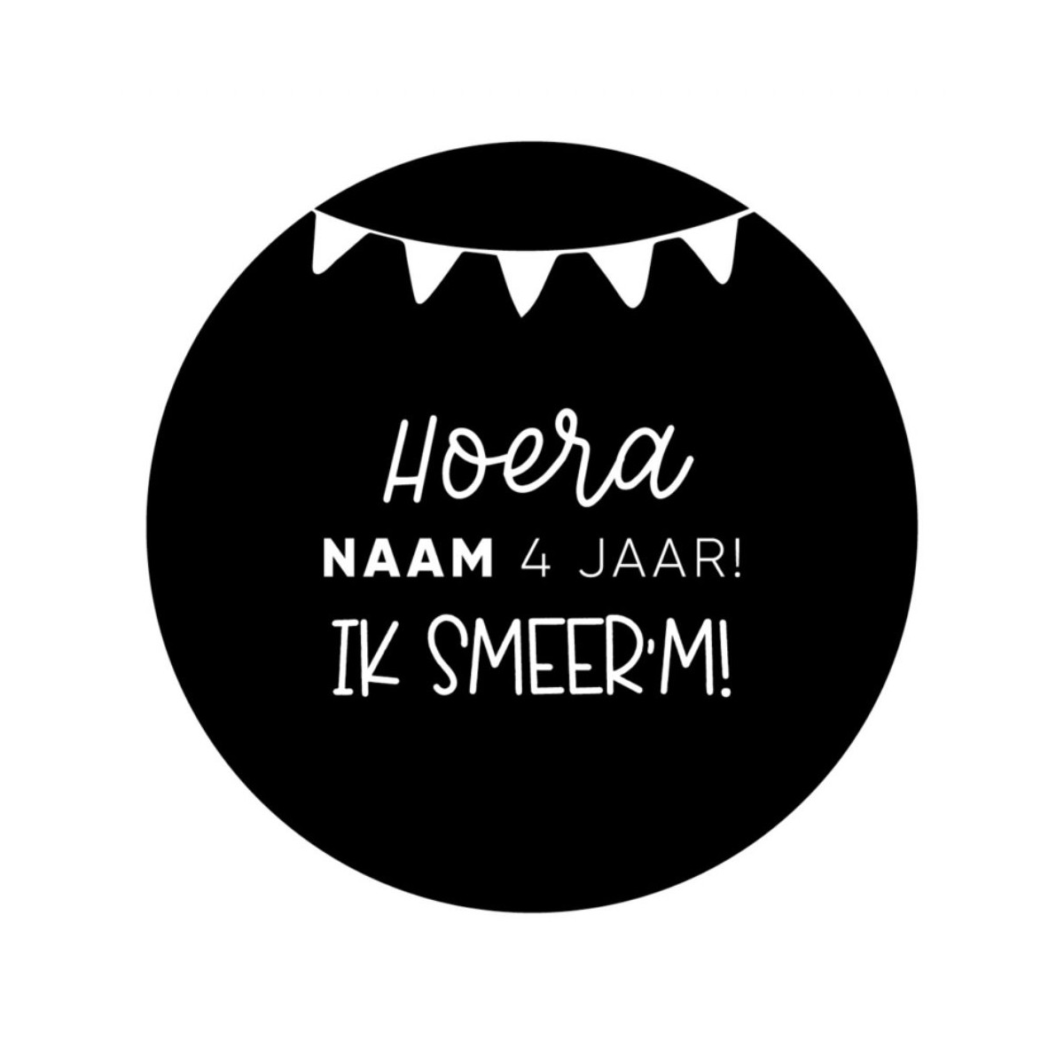 gepersonaliseerde stickervel smeer