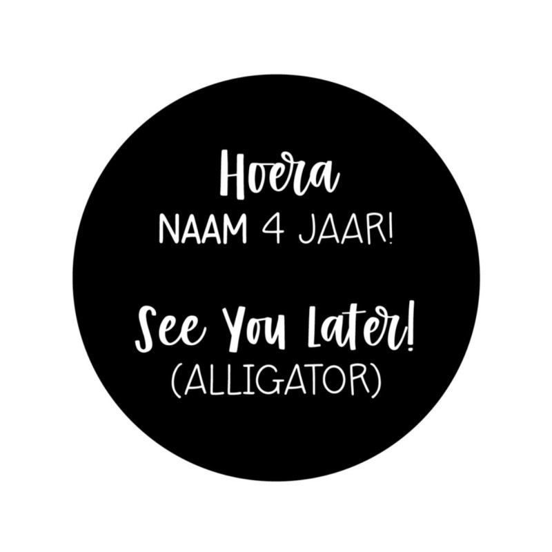 gepersonaliseerde stickervel see you later (alligator)
