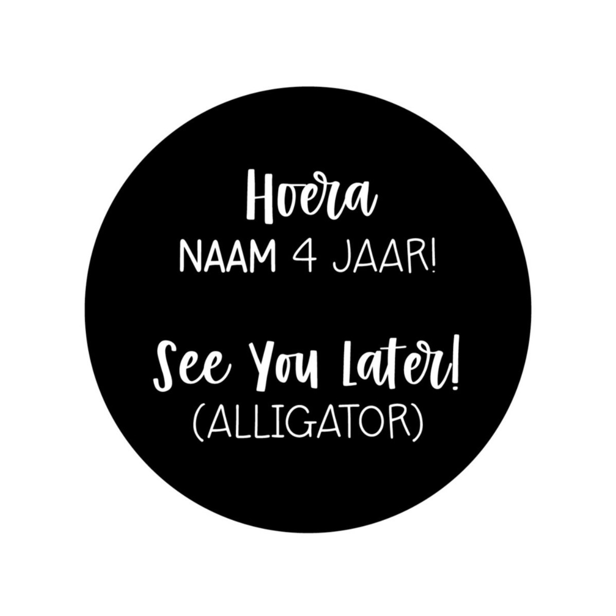 gepersonaliseerde stickervel see you later (alligator)