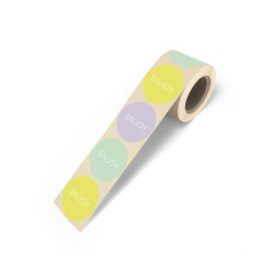 Stickermix enjoy mint/lila/geel 12 stuks
