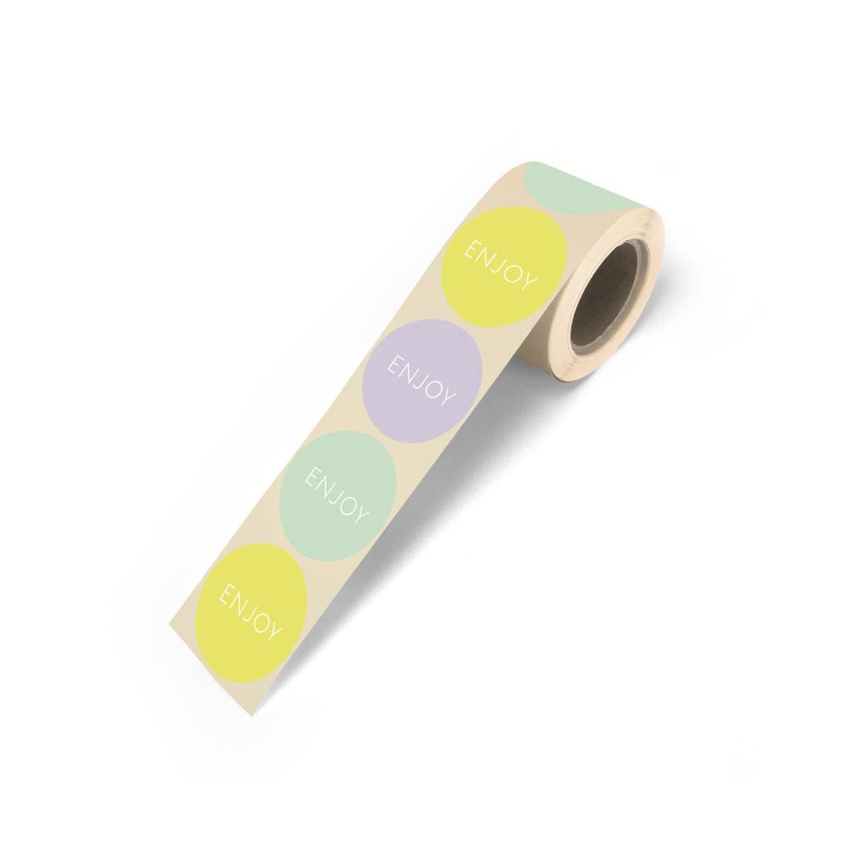 Stickermix enjoy mint/lila/geel 12 stuks