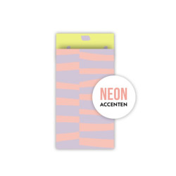 kadozakje streepjes lila geel neon