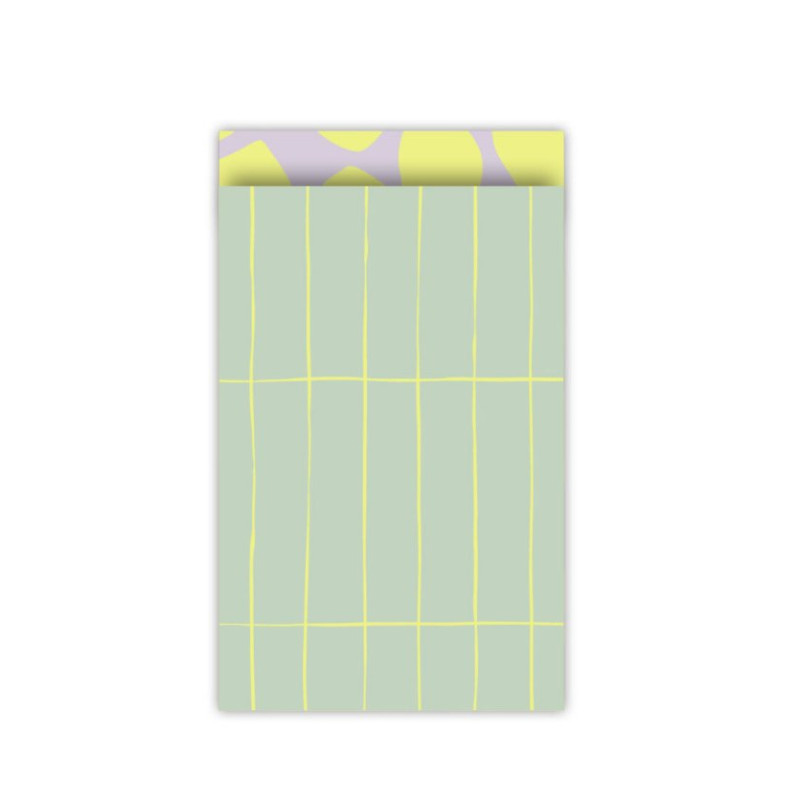 kadozakjes ruitjes mint geel lila