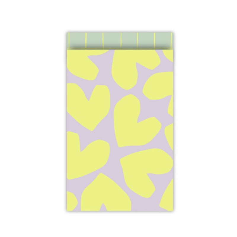 kadozakje hartjes xl lila geel mint