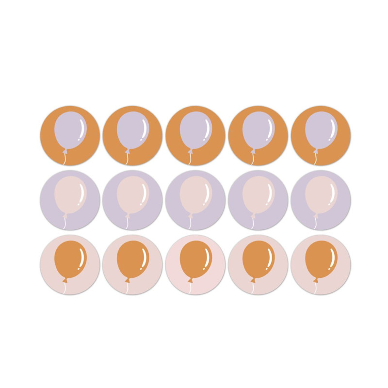 stickermix ballonnen roze