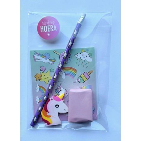 traktatie unicorn gum stickers