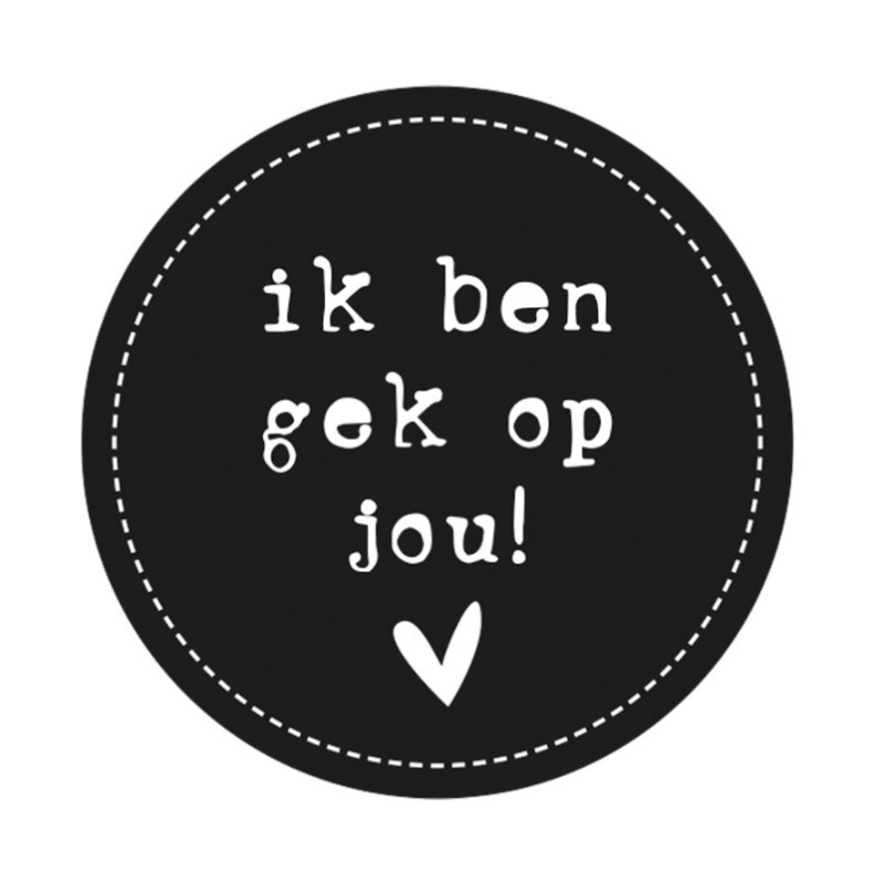 sticker gek op jou