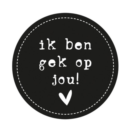sticker gek op jou
