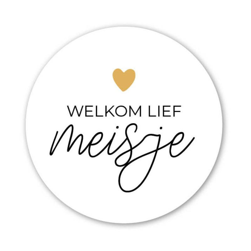 sticker welkom lief meisje