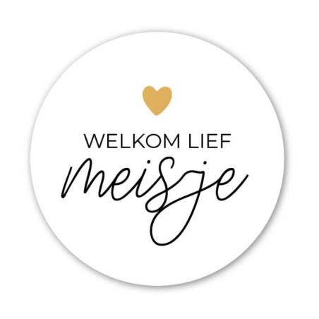sticker welkom lief meisje